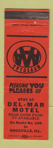 Matchbook Cover - Del Mar Motel Knoxville IL