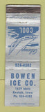 Matchbook Cover - Bowen Ice Keokuk IA