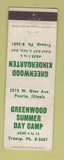 Matchbook Cover - Greenwood Kindergarten Summer Day Camp Peoria IL WEAR