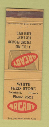 Matchbook Cover - Arcady Feed White Brimfield IL