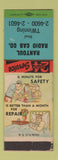 Matchbook Cover - Rantoul Radio Cab Taxi IL? SAMPLE