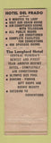 Matchbook Cover - Del Prado Langford Hotel Winter Park FL Chicago IL
