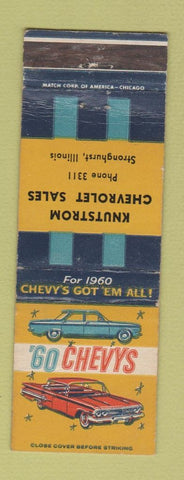 Matchbook Cover - Knutstrom Chevrolet 1960 Stronghurst IL WEAR