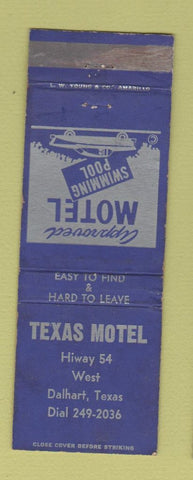 Matchbook Cover - Texas Motel Dalhart TX
