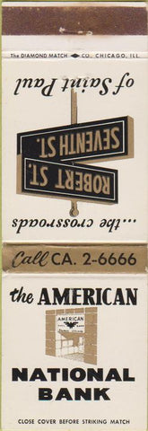 Matchbook Cover - American National Bank St Paul MN