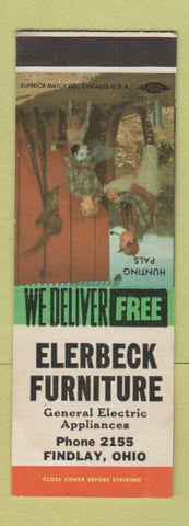Matchbook Cover - Elerbeck Furniture Findlay OH SAMPLE