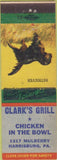 Matchbook Cover - Clark's Grill Harrisburg PA Retriever Dog