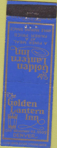 Matchbook Cover - Golden Lantern Inn Denver CO