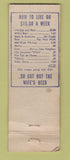 Matchbook Cover - Lizzie's Tavern Peoria IL WEAR