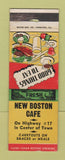Matchbook Cover - New Boston Cafe  WEAR