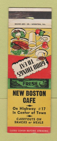 Matchbook Cover - New Boston Cafe  WEAR
