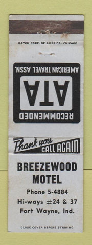 Matchbook Cover - Breezewood Motel Fort Wayne IN