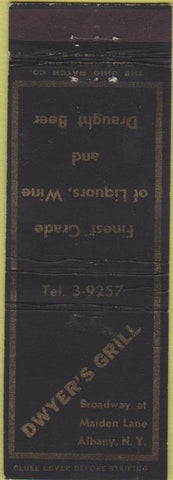 Matchbook Cover - Dwyer's Grill Albany NY