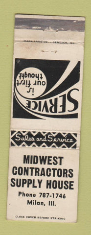 Matchbook Cover - Midwest Contractors Supply Milam IL WEAR