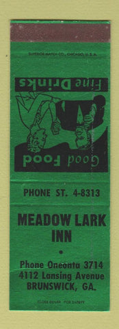Matchbook Cover - Meadow Lark Inn Brunswick GA SAMPLE