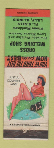 Matchbook Cover - Cross Welding Shop Lilly IL pinup