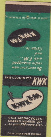 Matchbook Cover - KWK FM Radio