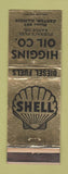 Matchbook Cover - Higgins Oil Shell gas Canton IL WEAR