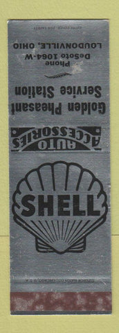 Matchbook Cover - Shell oil gas Golden Pheasant Loudonville OH SAMPLE WEAR