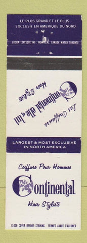 Matchbook Cover - Continental Air Salon QC Canada