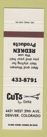 Matchbook Cover - Cutx by Ortiz Hair Salon Denver Colorado Redken
