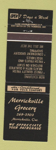 Matchbook Cover - Merrickville Grocery Merrickville ON
