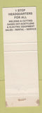 Matchbook Cover - Meco Welding Acetylene Gas Company Alton IL