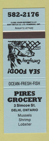 Matchbook Cover - Pires Grocery Delhi ON