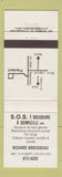 Matchbook Cover - SOS Soudure Les Saules QC