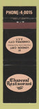 Matchbook Cover - Charcoal Restaurant Canberra City Australia
