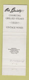 Matchbook Cover - Charcoal Restaurant Canberra City Australia