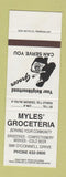 Matchbook Cover - Myles' Grocery Canada ON? SAMPLE