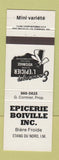 Matchbook Cover - Epicerie Boiville Etang Du Nord QC