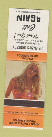 Matchbook Cover - Dirienzo's Grocery Ottawa ON pinup