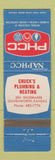 Matchbook Cover - Chuck's Plumbing Heating Leavenworth KS