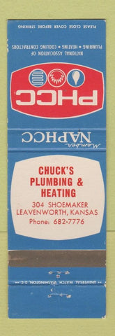 Matchbook Cover - Chuck's Plumbing Heating Leavenworth KS
