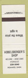 Matchbook Cover - Hobelsberger's Shop Welding Band Saws Reward SK