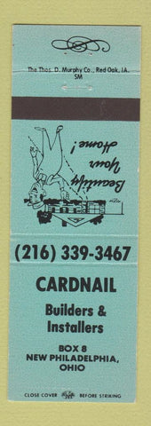 Matchbook Cover - Cardnail Builders Installers New Philadelphia OH