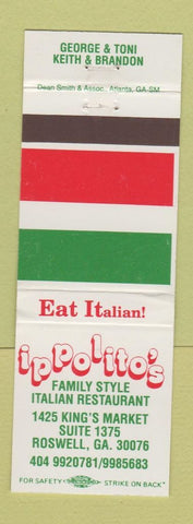 Matchbook Cover - Ippolito's Italian Restaurant Roswell GA