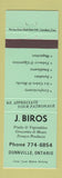 Matchbook Cover - Biros Grocery Texaco oil gas Dunnville ON GREEN