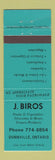 Matchbook Cover - Biros Grocery Texaco oil gas Dunnville ON TEAL