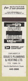 Matchbook Cover - Doug's Plumbing Heating North Battleford SK