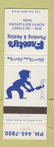Matchbook Cover - Frosty's Plumbing Heating North Battleford SK