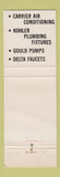 Matchbook Cover - Hughes Plumbing Heating Harrod OH