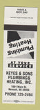 Matchbook Cover - Keyes & Sons Plumbing Heating Neenah WI