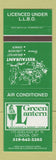 Matchbook Cover - Green Lantern Restaurant London ON