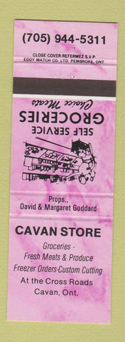Matchbook Cover - Cavan Store Grocery ON PURPLE