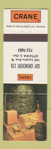 Matchbook Cover - Crane Bathroom Fixtures Guy Chenevert Ottawa ON