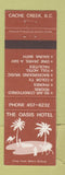 Matchbook Cover - The Oasis Hotel Cache Creek BC