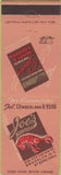 Matchbook Cover - Joe's Restaurant Brooklyn NY lobster